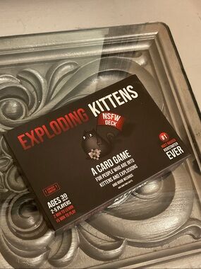 Exploding Kittens NSFW Deck Card Game - Black & Red